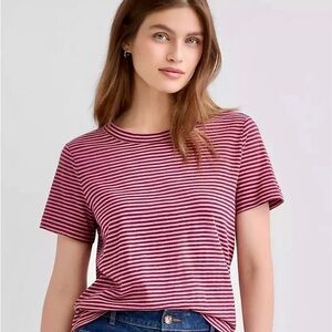 LOFT Everyday Striped Crew Tee